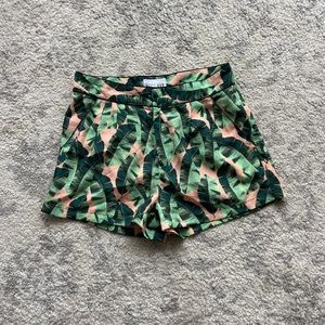 Olive + Oak palm leaf shorts